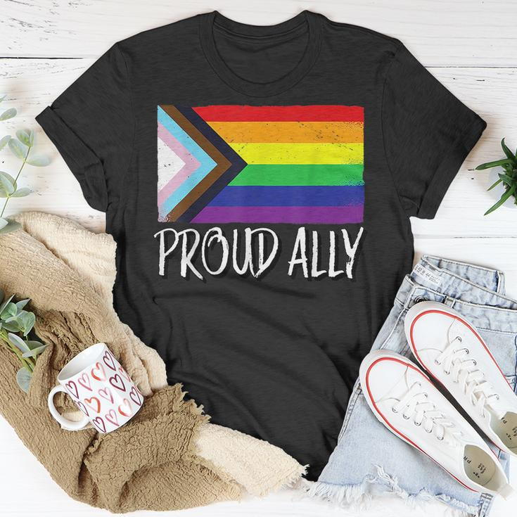 Proud Ally Pride Month Lgbt Transgender Flag Gay Lesbian Unisex T-Shirt Unique Gifts