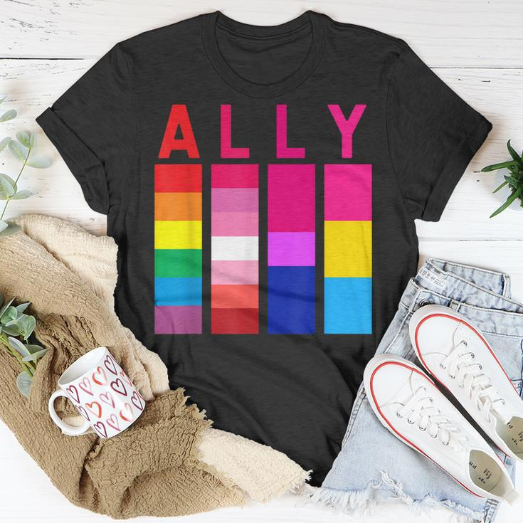 Proud Ally Pride Rainbow Lgbt Ally Unisex T-Shirt Funny Gifts