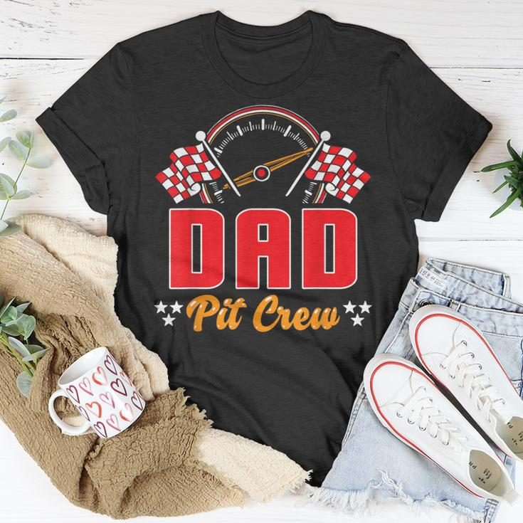 Race Car Birthday Party Matching Family Dad Pit Crew T-Shirt Personalized Gifts