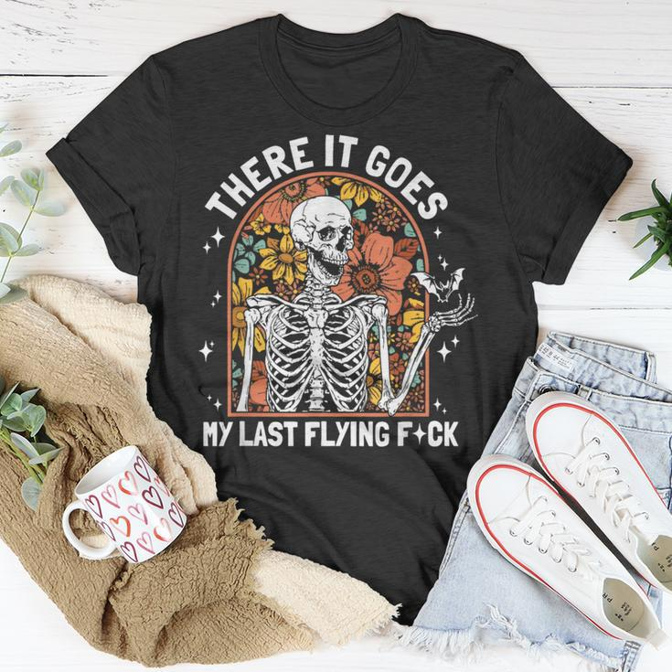 There It Goes My Last Flying F Skeletons Halloween T-Shirt Unique Gifts