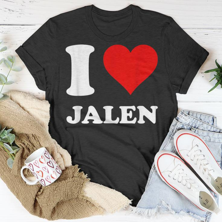 Red Heart I Love Jalen T-Shirt Unique Gifts