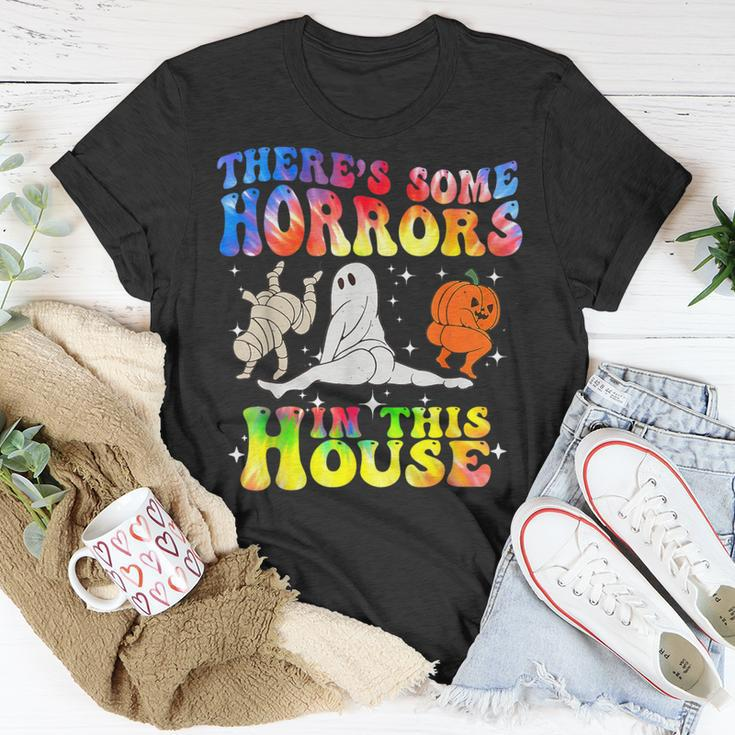 There's Some Horrors In This House Halloween Spooky Season T-Shirt Unique Gifts