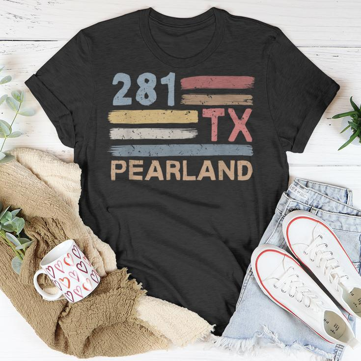 Retro Pearland Area Code 281 Residents State Texas T-Shirt Unique Gifts