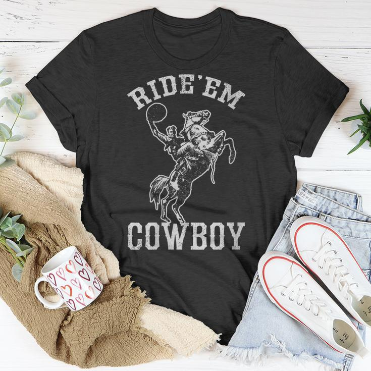 Rideem Cowboy Vintage Cowgirl Womans Country Horse Riding Gift For Womens Unisex T-Shirt Unique Gifts