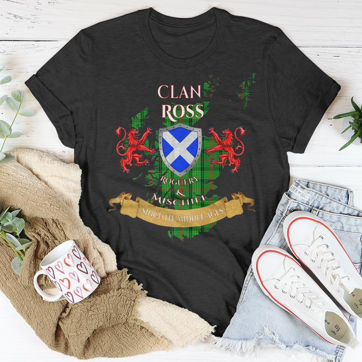 Ross Scottish Family Clan Middle Ages Mischief Unisex T-Shirt Unique Gifts