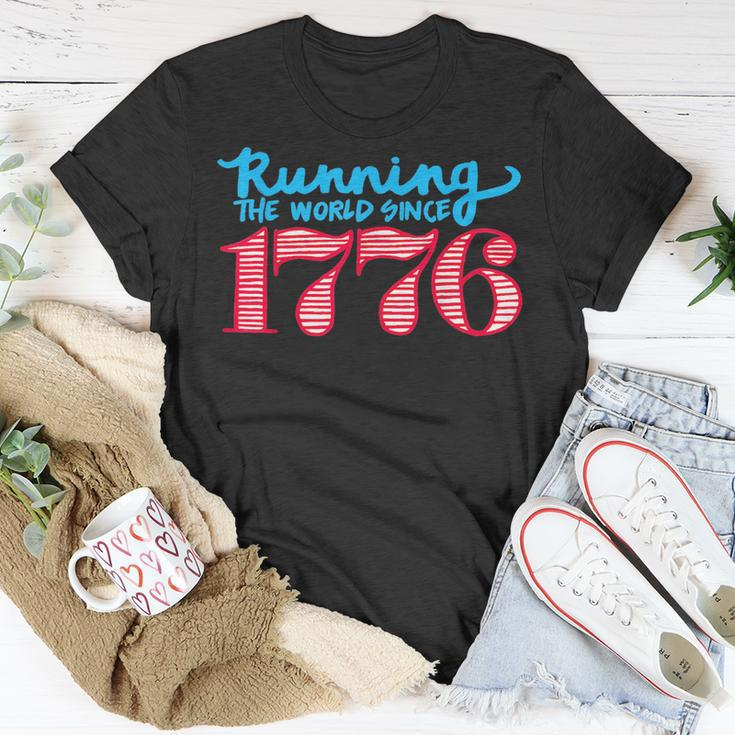 Running The World Since 1776 Usa Patriotic Patriotic Funny Gifts Unisex T-Shirt Unique Gifts