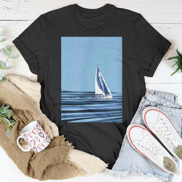 Sailboat With Background T-Shirt Unique Gifts