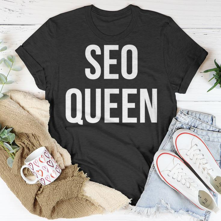 Seo Queen Search Engine Technology Professional Career T-Shirt Unique Gifts