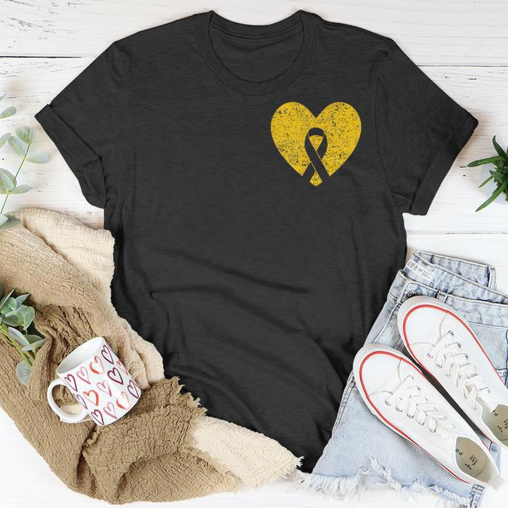 In September We Wear Gold Childhood Cancer Awareness Ribbon T-Shirt Funny Gifts