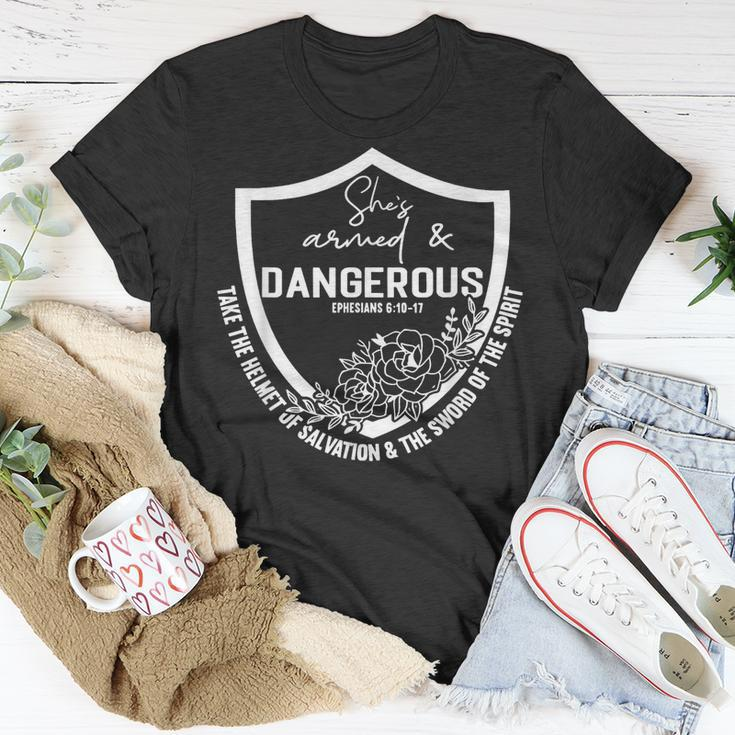 She Is Armed And Dangerous T-Shirt Unique Gifts