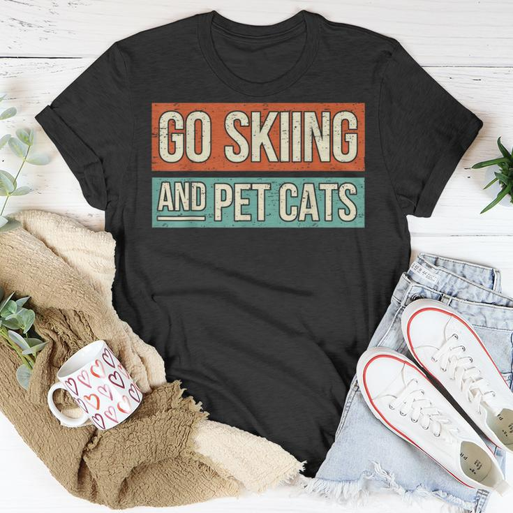 Ski Go Skiing And Pet Cats Skier T-Shirt Unique Gifts