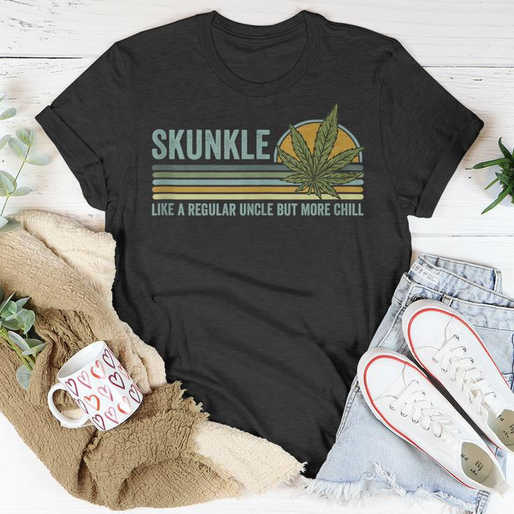 Skunkle Uncle Smokes Weed Like Regular Uncle But More Chill Unisex T-Shirt Unique Gifts