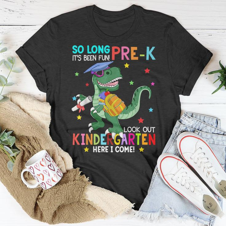 So Long Pre-K Kindergarten Here I Come Dinosaur Graduation Unisex T-Shirt Unique Gifts