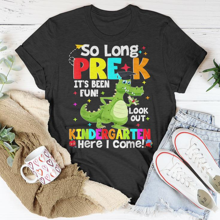 So Long Prek Kindergarten Here I Come Dinosaur Graduation Unisex T-Shirt Unique Gifts