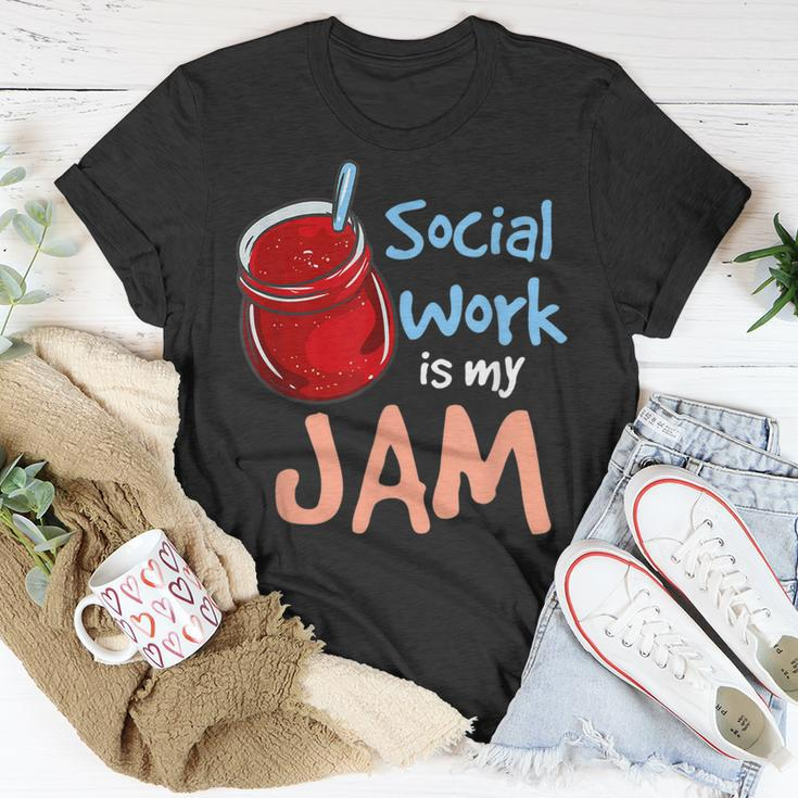 Social Work Is My Jam Social Worker T-Shirt Funny Gifts