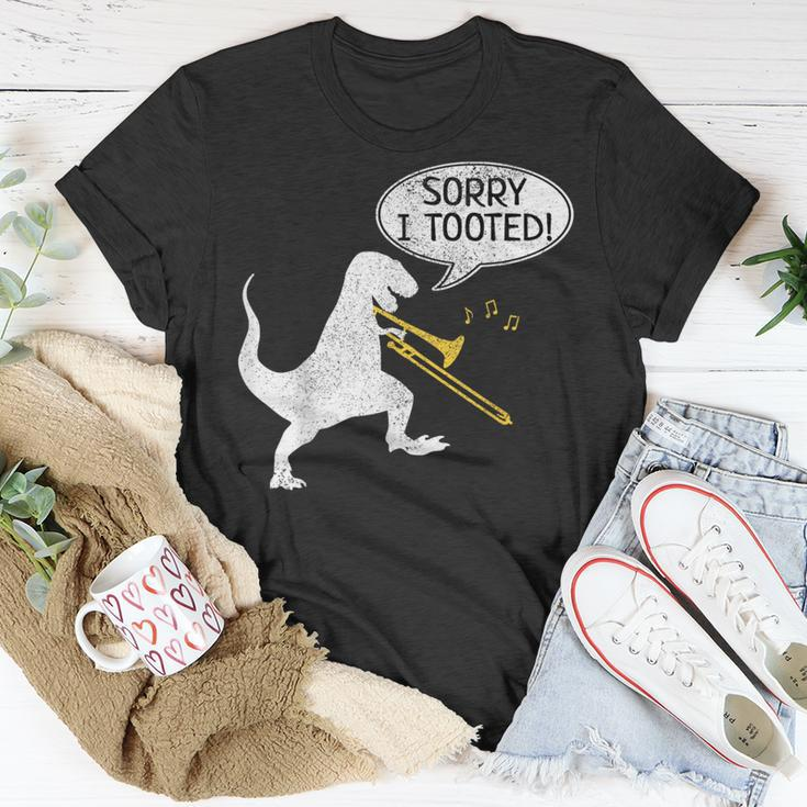 Sorry I Tooted Trombone Dinosaur Marching Band T-Shirt Unique Gifts