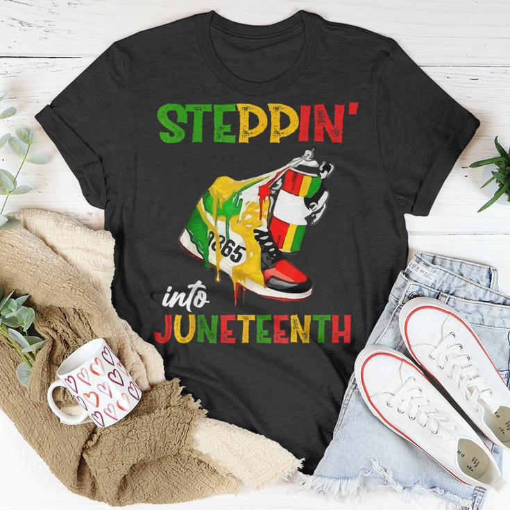 Stepping Into Junenth 1865 Pride Black African American Unisex T-Shirt Unique Gifts