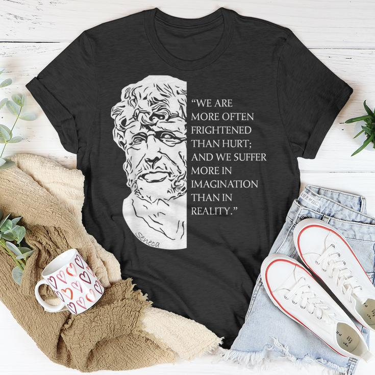 Stoicism Seneca Stoic Philosophy Quote Reality T-Shirt Unique Gifts