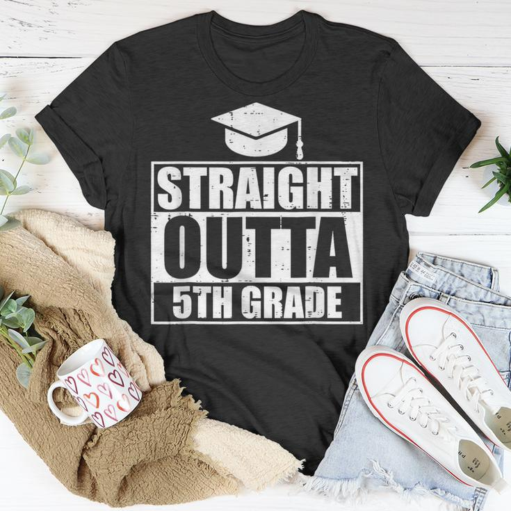 Straight Outta 5Th Grade Class Of 2023 School Graduation Unisex T-Shirt Unique Gifts