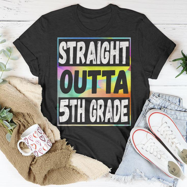 Straight Outta 5Th Grade Colorful Base Fifth Grade Unisex T-Shirt Unique Gifts