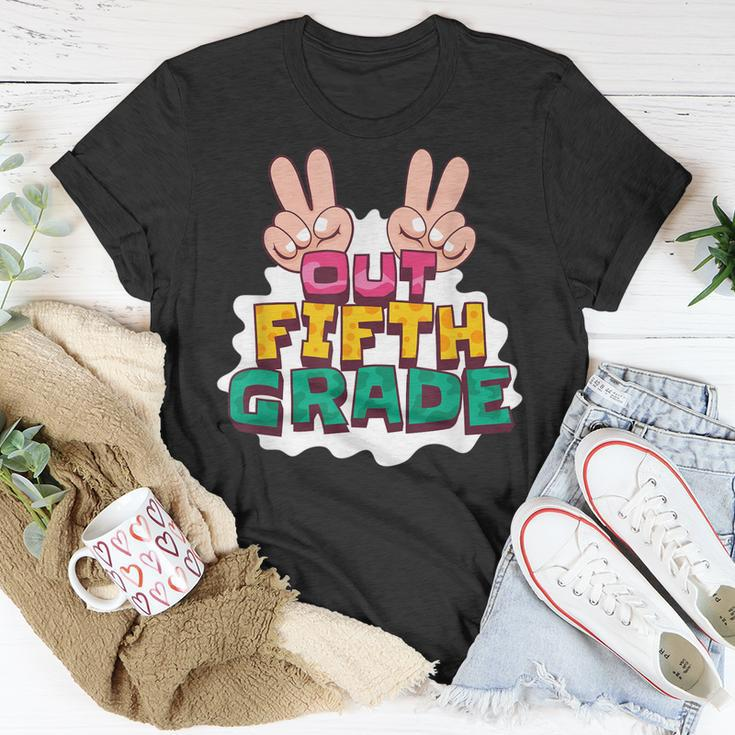 Straight Outta 5Th Grade Last Day Of School Fifth Grade Unisex T-Shirt Unique Gifts