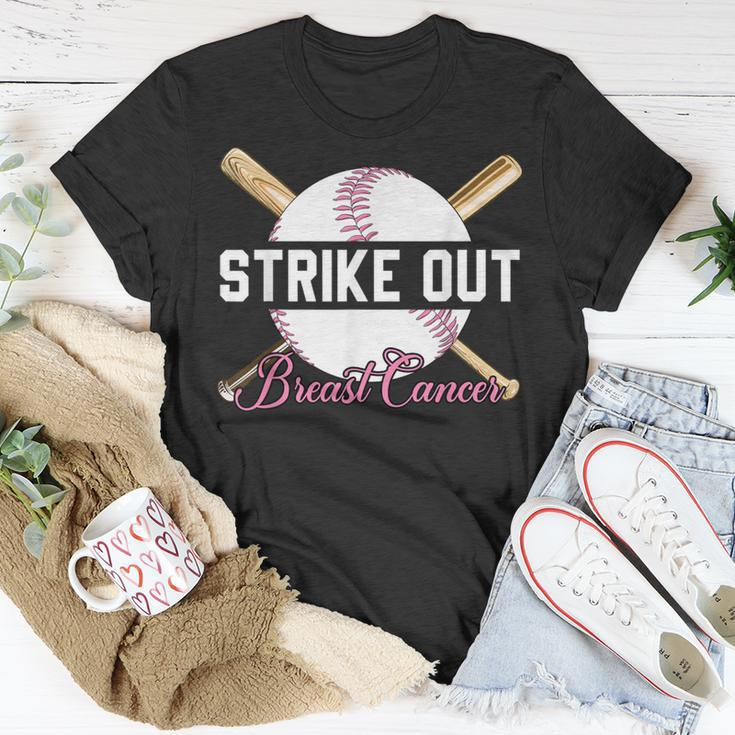 Strike Out Breast Cancer Awareness Month Baseball Fight Pink T-Shirt Unique Gifts