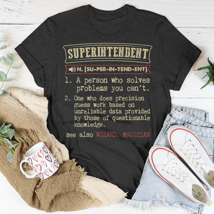 Superintendent Dictionary Definition T-Shirt Unique Gifts