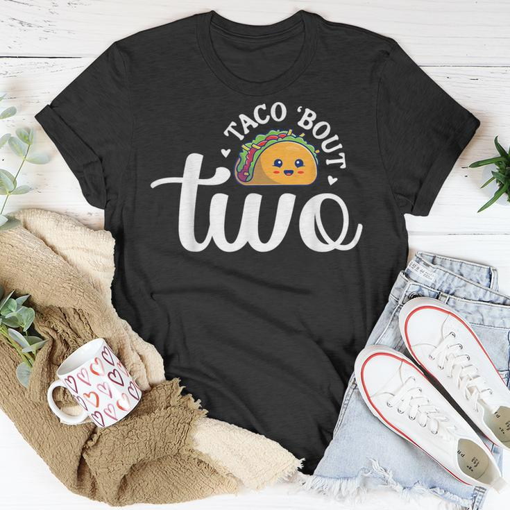 Taco Bout Two Toddler 2Nd Birthday 2 Year Tacos Taco Tuesday T-Shirt Unique Gifts