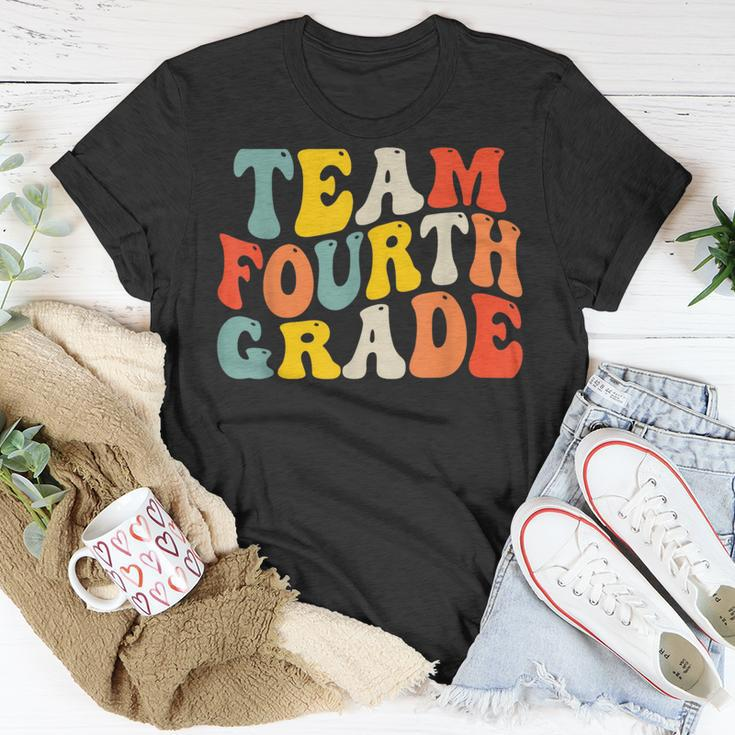 Team Fourth Grade Back To School 4Th Grade Teacher Boys Kids Gifts For Teacher Funny Gifts Unisex T-Shirt Unique Gifts