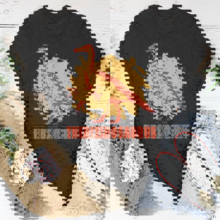 Therizinosaurus Scary Dinosaur Mr Mitts Unisex T-Shirt Unique Gifts Therizinosaurus Scary Dinosaur Mr Mitts Unisex T-Shirt Unique Gifts