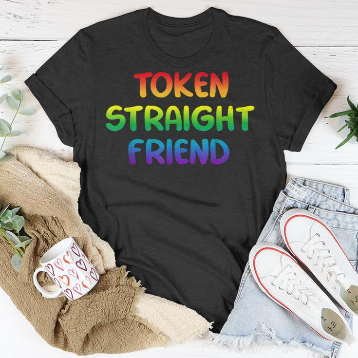 Token Straight Friend Rainbow Colors Lgbt Men Women Unisex T-Shirt Funny Gifts
