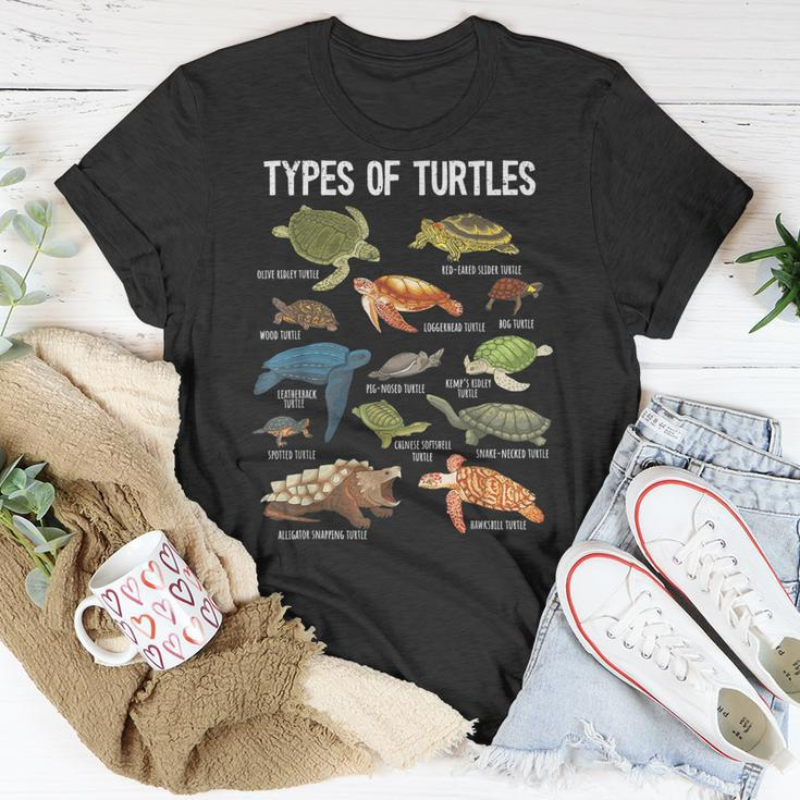 Turtle Lover Turtle Art Types Turtle Turtle T-Shirt Funny Gifts