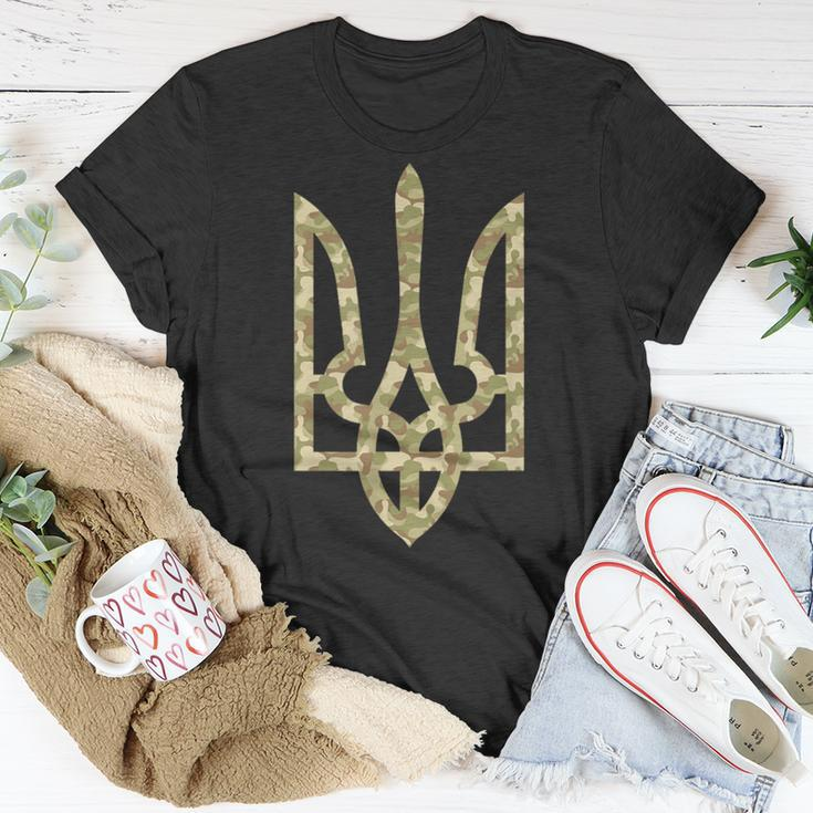Ukraine Flag Emblem Ukrainian National Tryzub Trident T-Shirt Unique Gifts