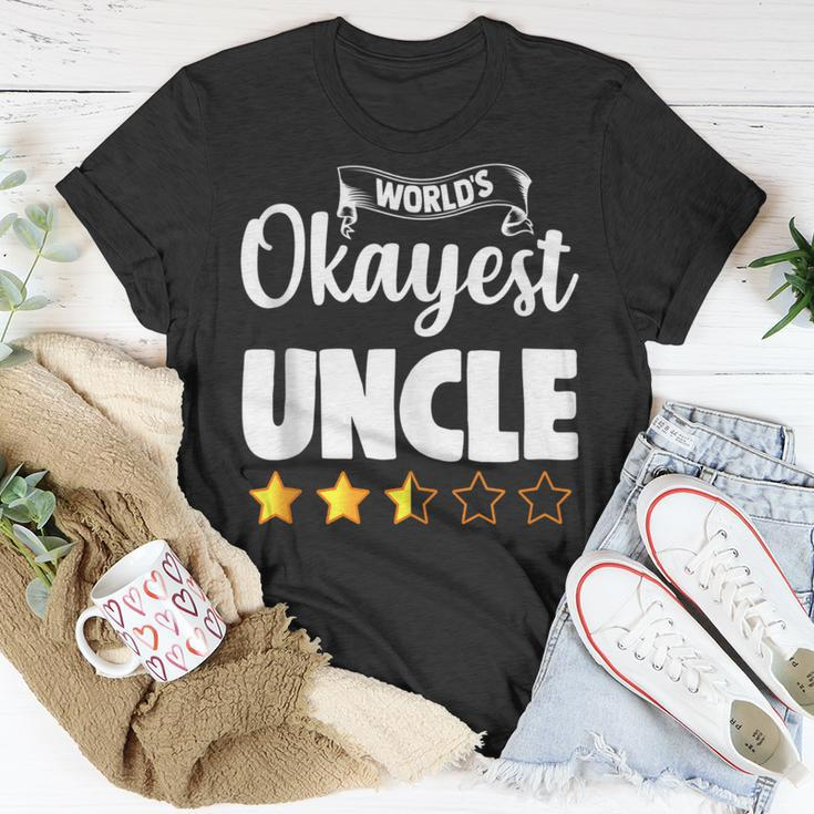 Uncle Funny Worlds Okayest Uncle Unisex T-Shirt Unique Gifts