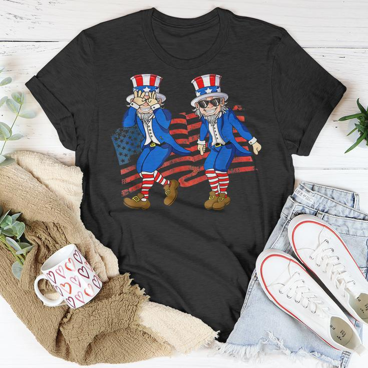 Uncle Sam Griddy Dance Funny 4Th Of July American Flag Unisex T-Shirt Unique Gifts