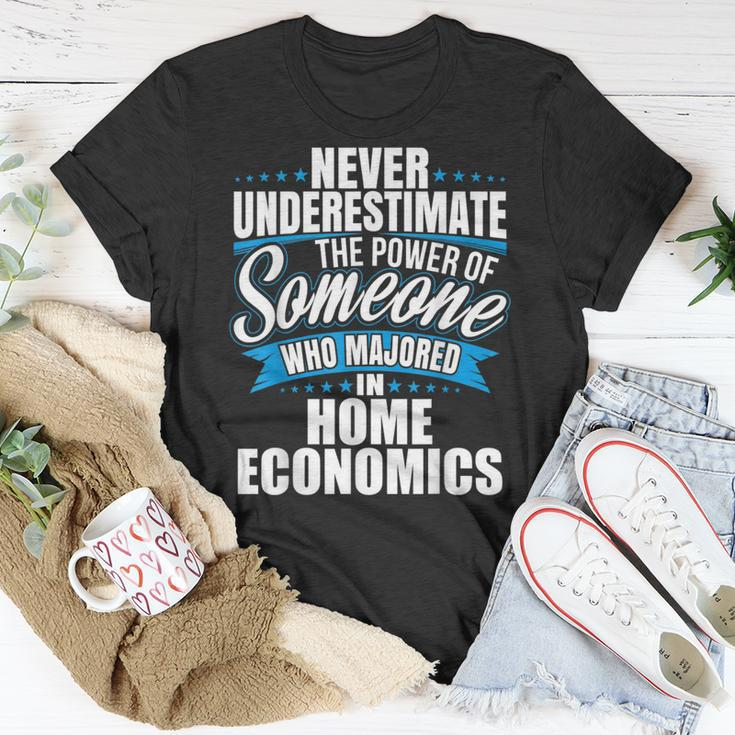Never Underestimate The Power Of Home Economics Major T-Shirt Funny Gifts