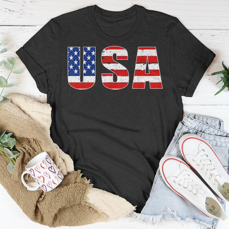 Usa American Flag United States Of America Us 4Th Of July Usa Funny Gifts Unisex T-Shirt Unique Gifts