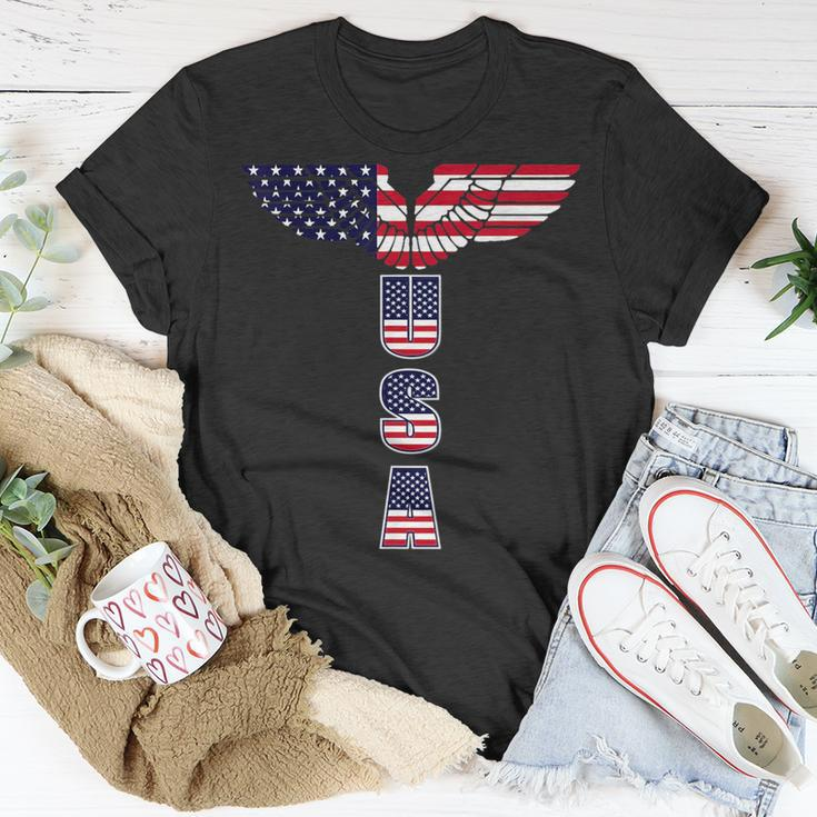 Usa - Bald Eagle Wings - 4Th Of July - Veterans Usa Funny Gifts Unisex T-Shirt Unique Gifts