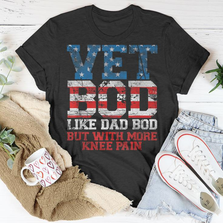 Vet Bod Like Dad Bod But With More Knee Pain Veteran Day T-Shirt Unique Gifts