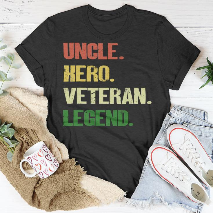 Veteran Vets Uncle Hero Veteran Legend Veterans Unisex T-Shirt Unique Gifts
