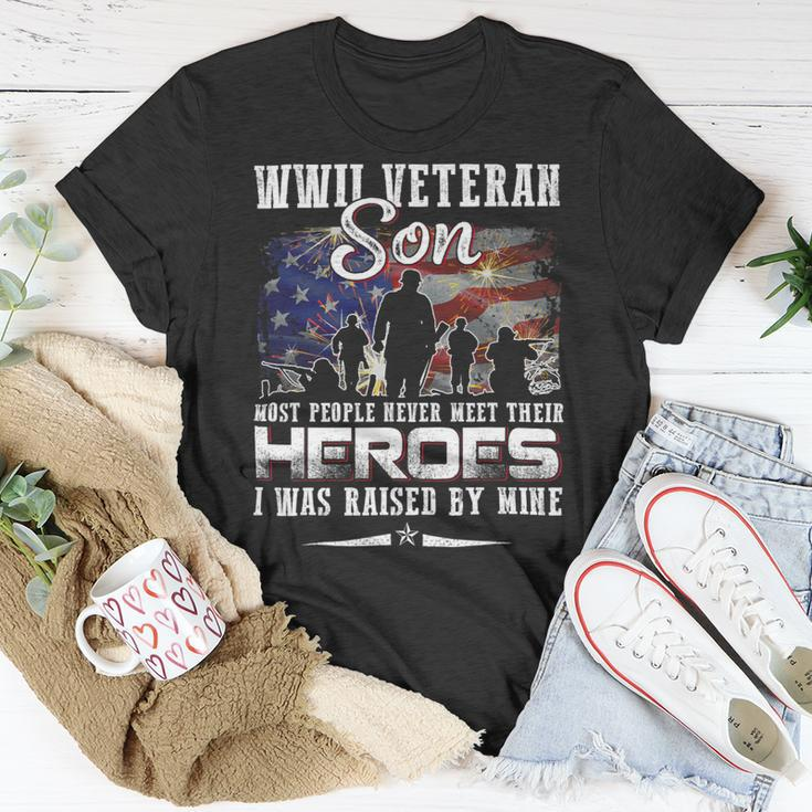 Veteran Vets Wwii Veteran Son Most People Never Meet Their Heroes 1 Veterans Unisex T-Shirt Unique Gifts