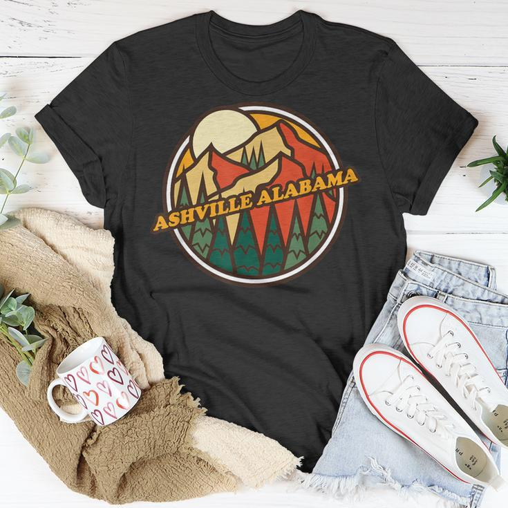 Vintage Ashville Alabama Mountain Hiking Souvenir Print T-Shirt Unique Gifts