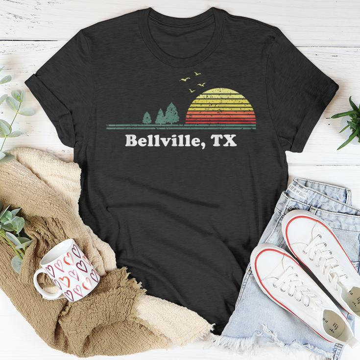 Vintage Bellville Texas Home Souvenir Print T-Shirt Unique Gifts