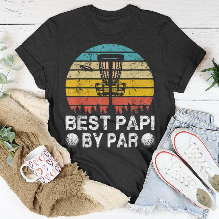 Vintage Best Papi By Par Disc Golf Golfer Fathers Day Unisex T-Shirt Unique Gifts