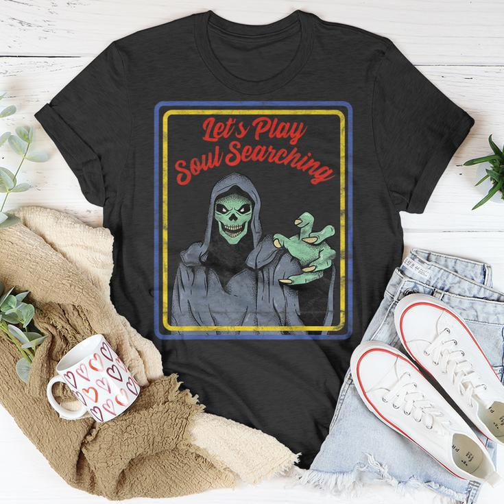 Vintage Horror Soul Searching Grim Reaper Reaper T-Shirt Unique Gifts