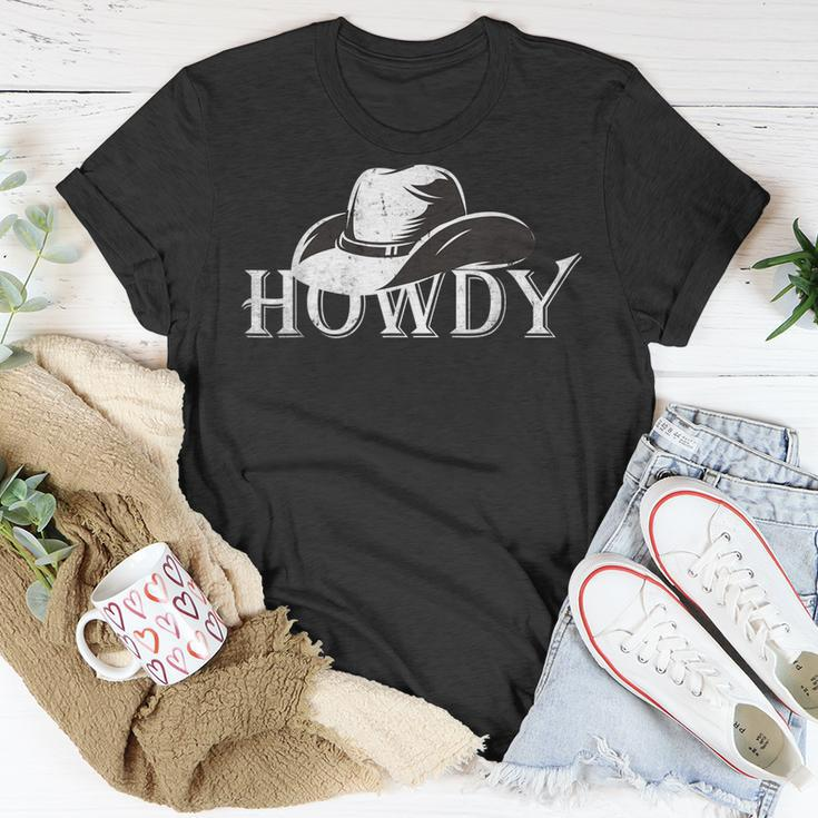 Vintage Howdy Rodeo Western Country Southern Cowboy Cowgirl Unisex T-Shirt Unique Gifts