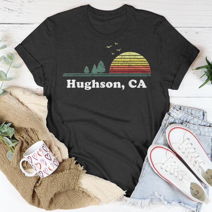 Vintage Hughson California Home Souvenir Print T-Shirt Unique Gifts