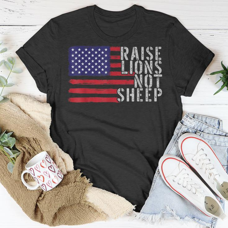 Vintage Patriotic Party Patriot Lion Raise Lions Not Sheep Unisex T-Shirt Unique Gifts