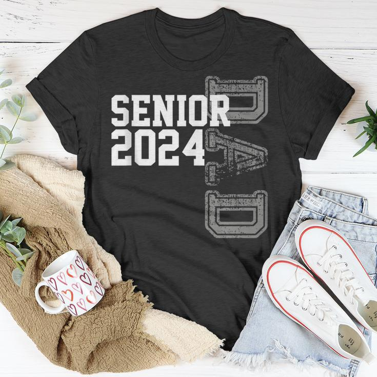 Vintage Senior 2024 Class Grad Proud Dad Class Of 2024 Unisex T-Shirt Unique Gifts