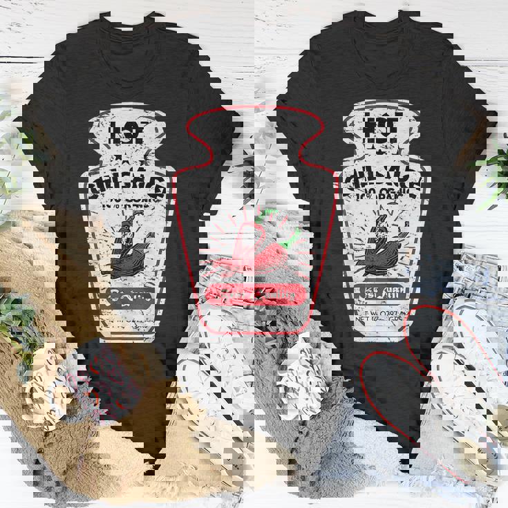 Vintage Spicy Chili Hot Sauce Costume Funny Halloween Gifts Halloween Funny Gifts Unisex T-Shirt Unique Gifts Vintage Spicy Chili Hot Sauce Costume Funny Halloween Gifts Halloween Funny Gifts Unisex T-Shirt Unique Gifts